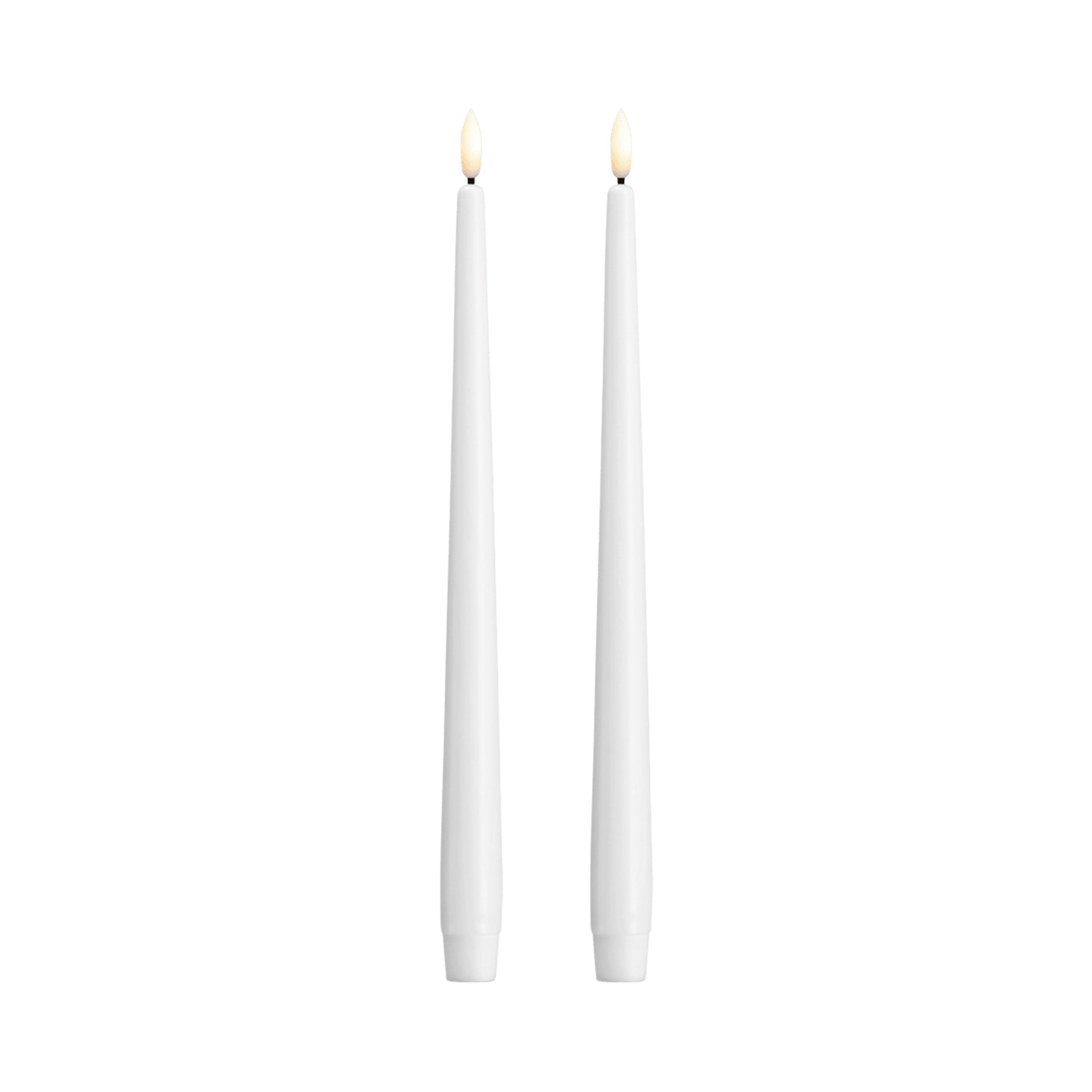 LED taper candle 2 stk 2,3x30 cm classic white